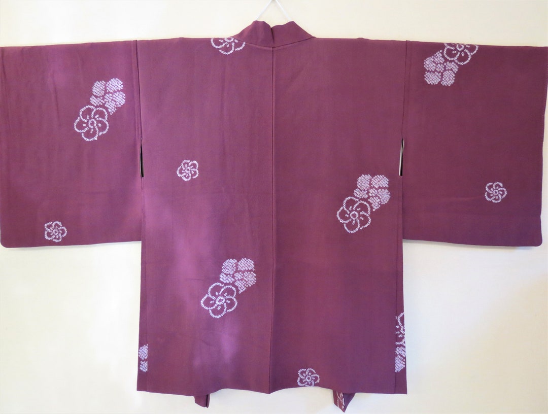 HAORI /SHIBORI /SAKURA /vintage Japanese Silk Haori /kimono - Etsy