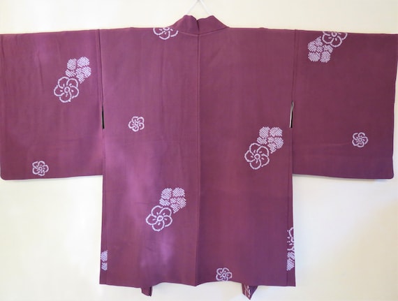 HAORI /SHIBORI /SAKURA /Vintage Japanese Silk Haor