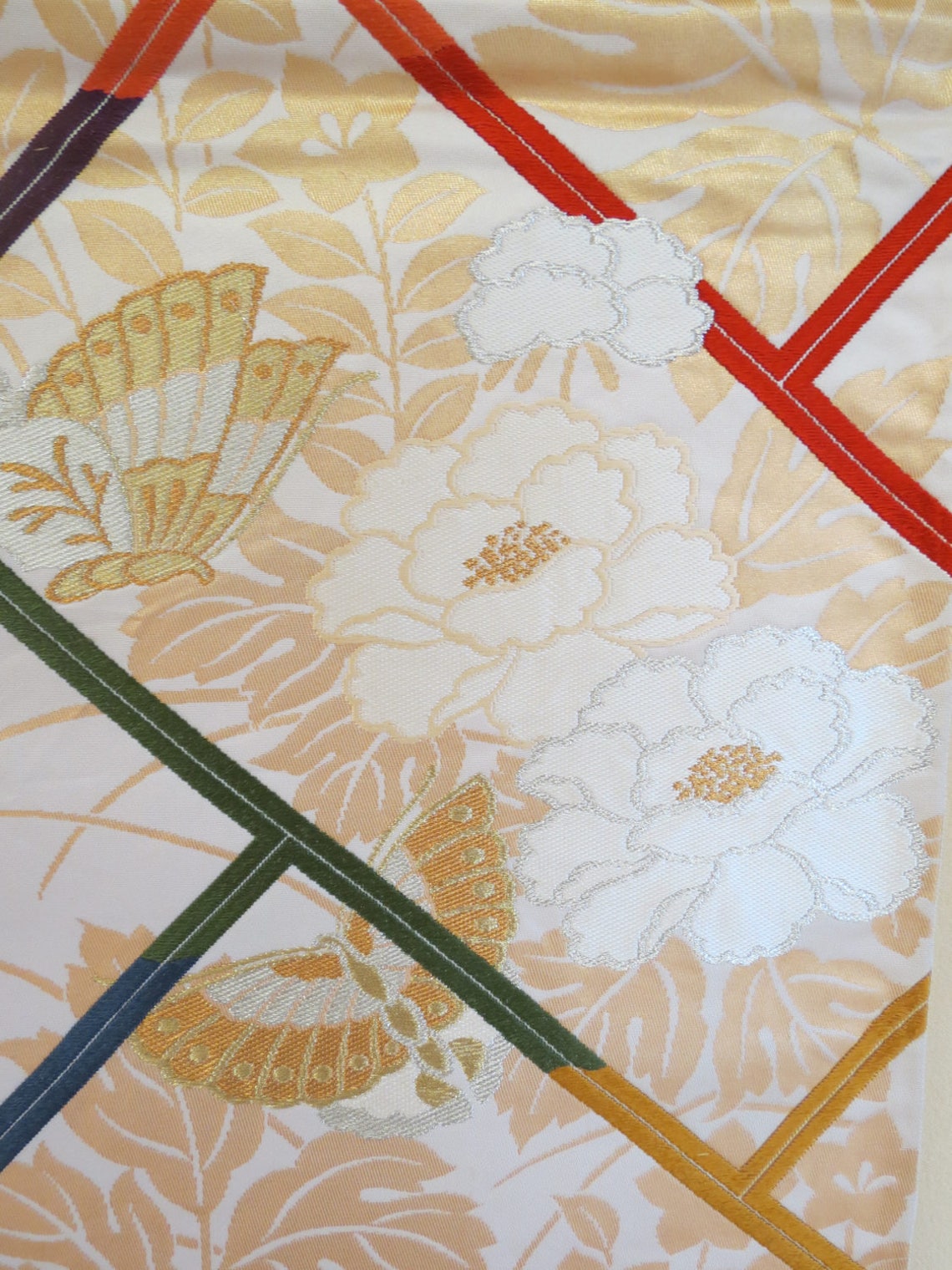 18 Small TABLE RUNNER / Vintage Japanese Silk Obi / Etsy