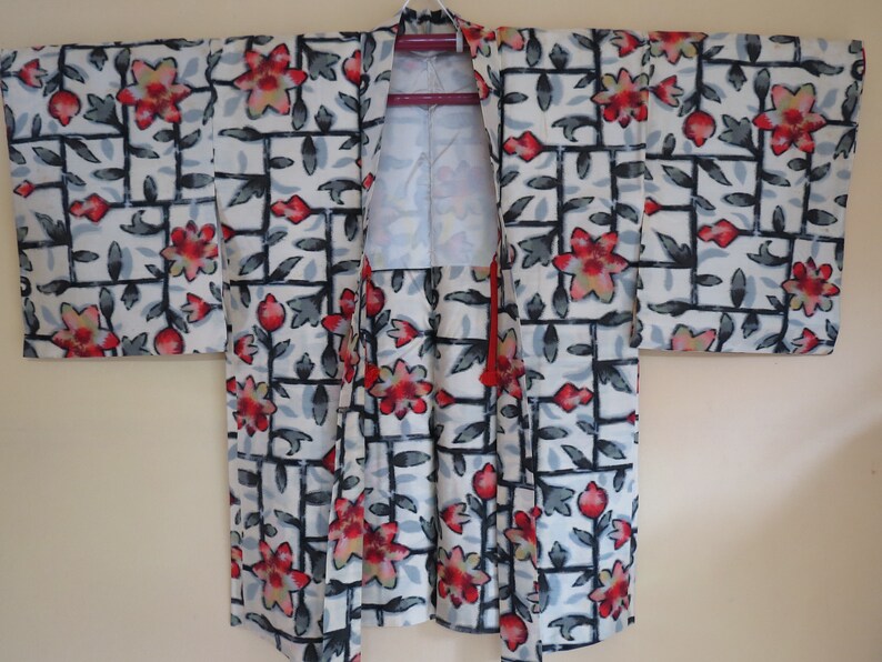 MEISEN Silk Meisen Haori Meisen Kimono Jacket HAORI Kimono Jacket Sustainable Art Antique Meisen Haori Showa Japanese Haori Haori