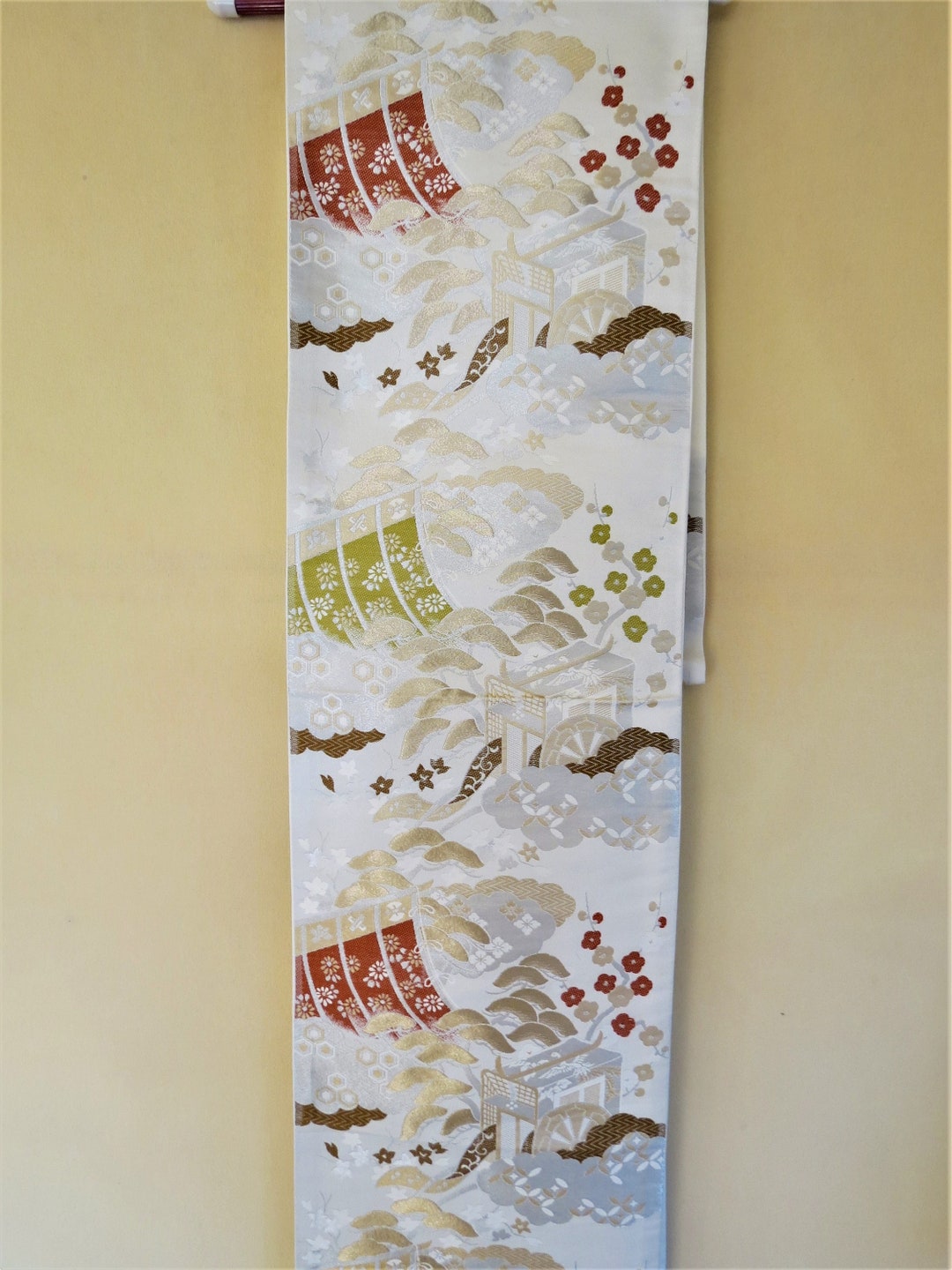 Obi Table Runner / Silk Obi / Vintage / Japanese Obi / Bed Runner