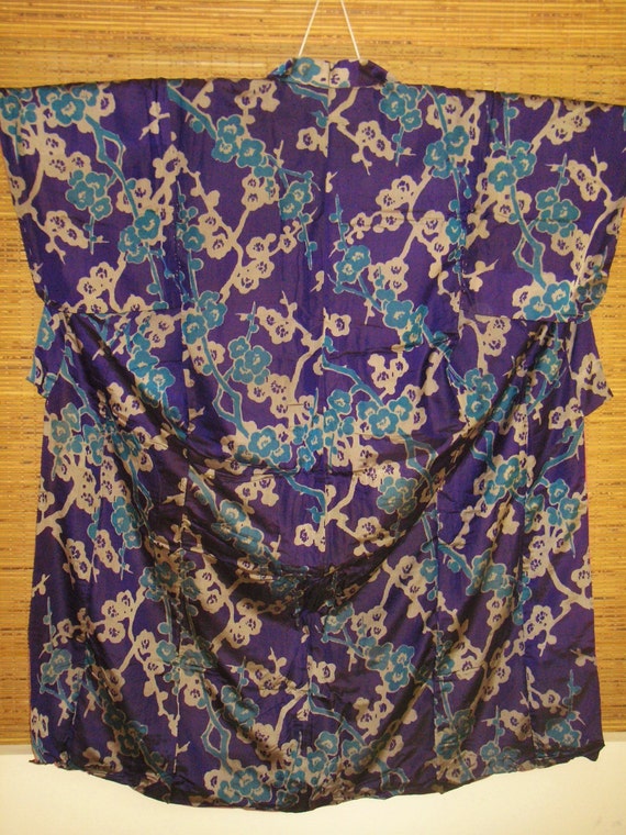 KIMONO / MEISEN / Silk Showa Antique Japanese Silk
