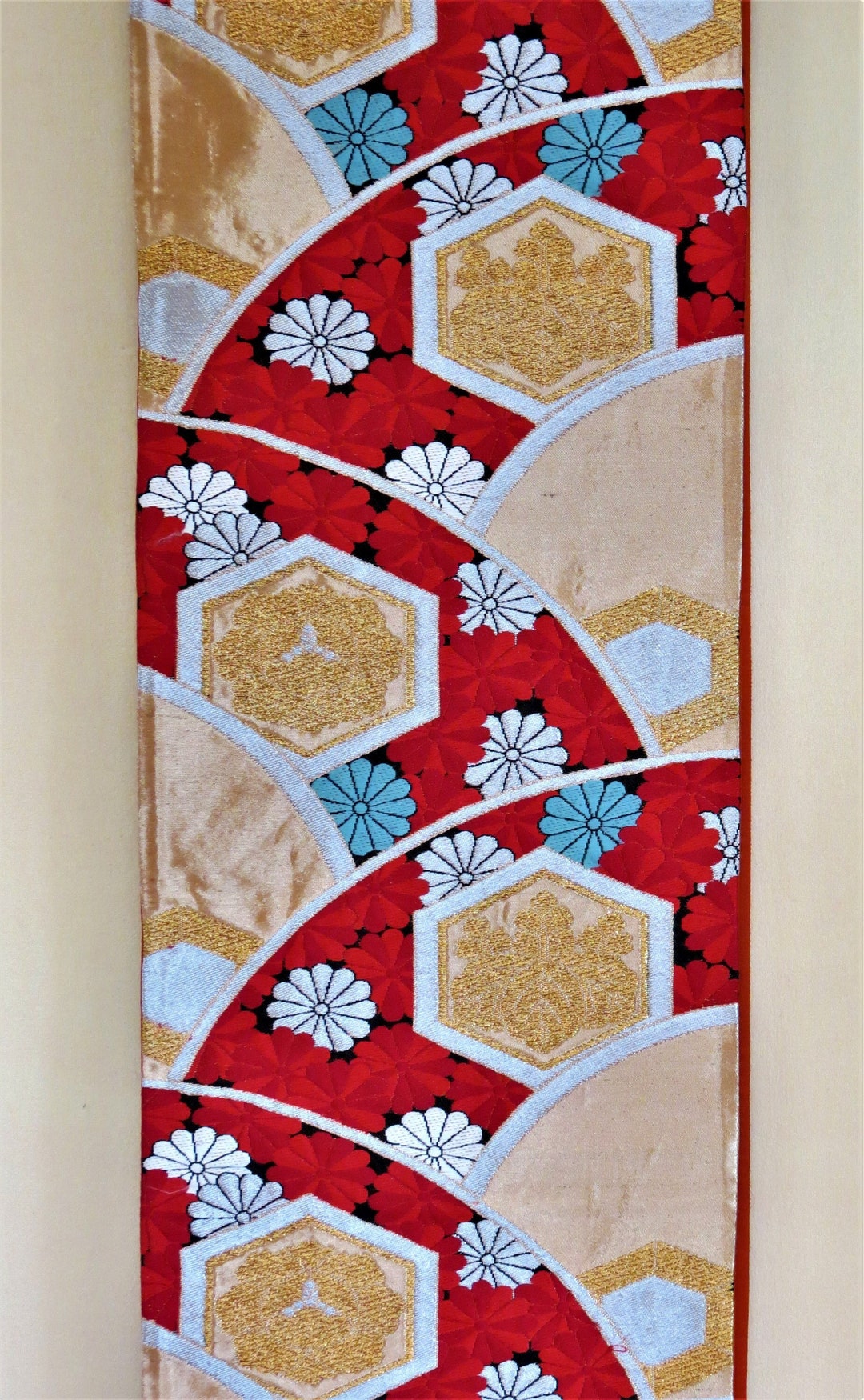 Obi TABLE RUNNER SILK / Vintage Japanese Silk Obi Kimono Belt Etsy