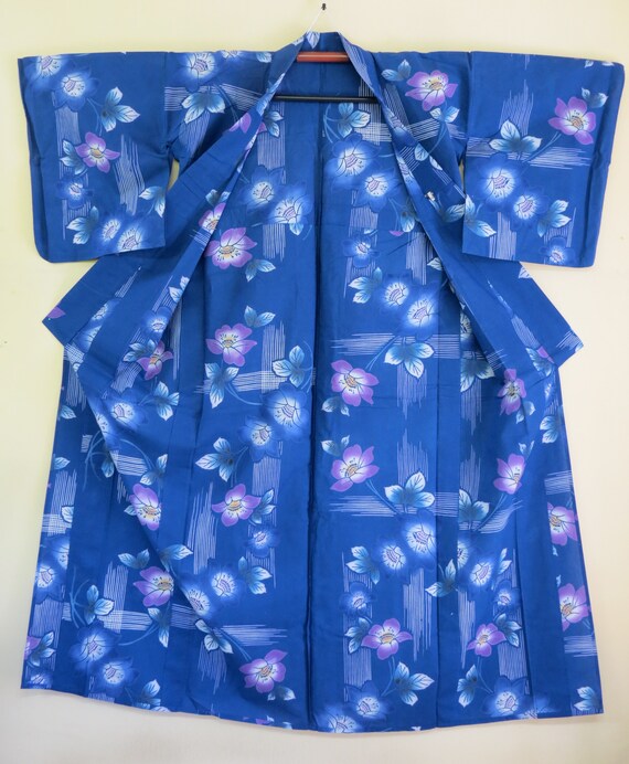 YUKATA / Kimono / Vintage Japanese Cotton Kimono / In… Gem