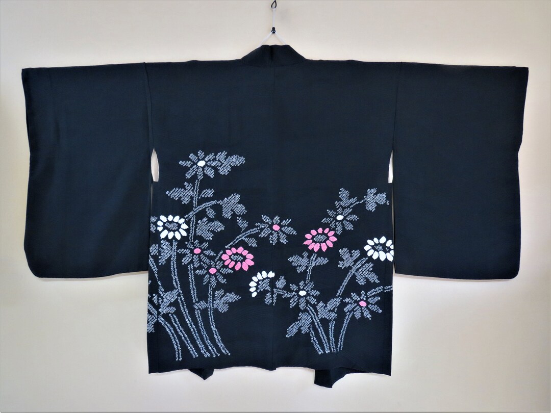 HAORI / SHIBORI / Vintage / Japanese Silk Haori / Sunflower/ - Etsy