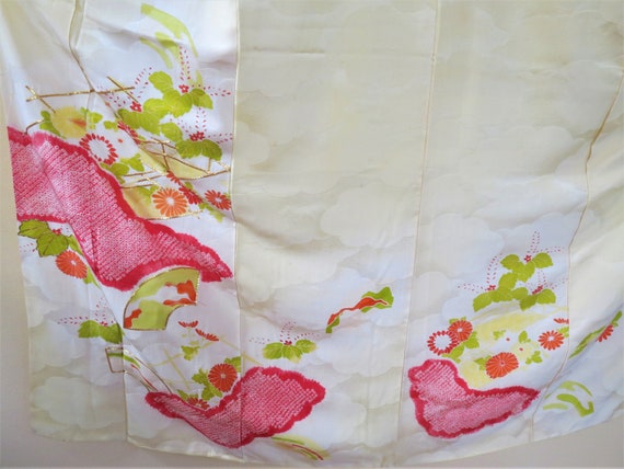 SHOWA KIMONO / Furisode / Antique Japanese Silk K… - image 3