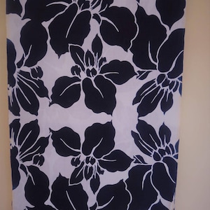 FABRIC IRIS Yukata Cotton Vintage Japanese Cotton Indigo Iris White Yukata Fabric from Unused Bolt Vintage Japanese Cotton Quilting 13.5&quot; W