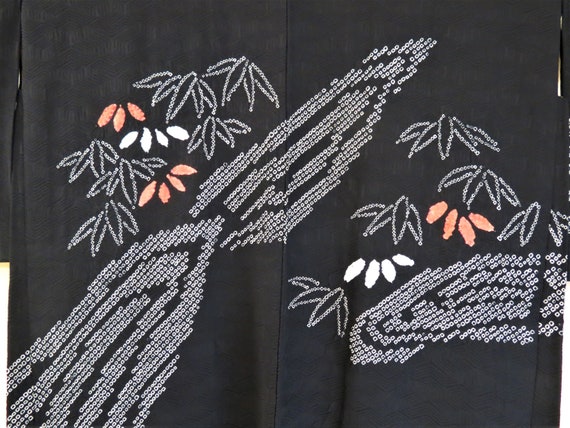 HAORI SHIBORI Antique Japanese Silk Haori Kimono … - image 4