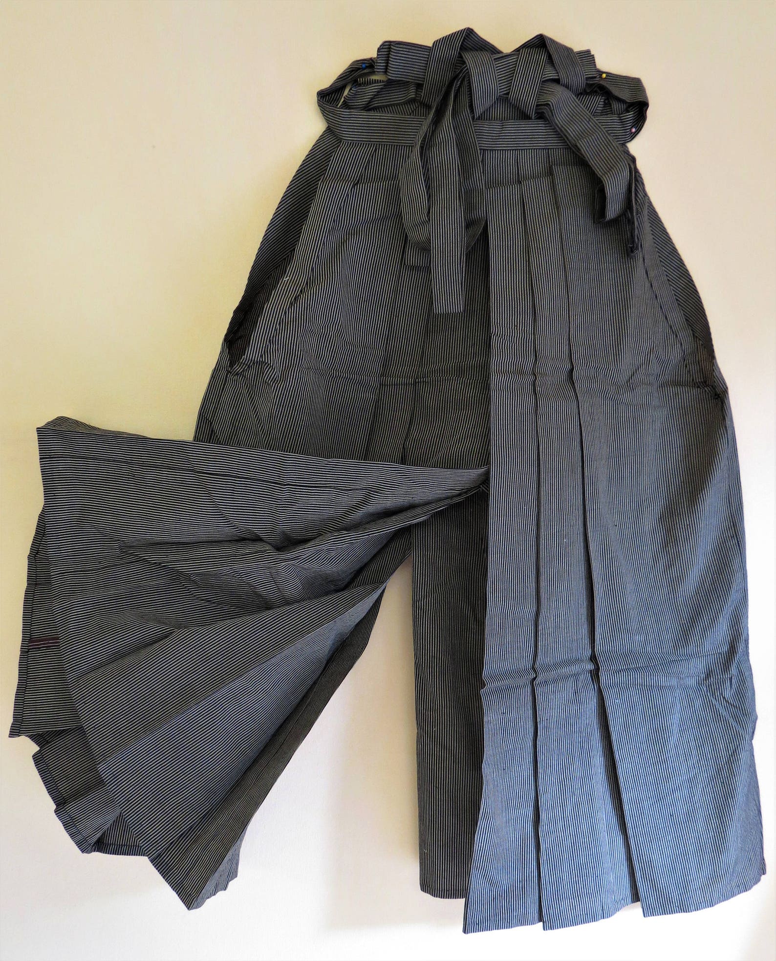 SILK HAKAMA PANTS Japanese Vintage Striped Silk Umanori Hakama Silk ...