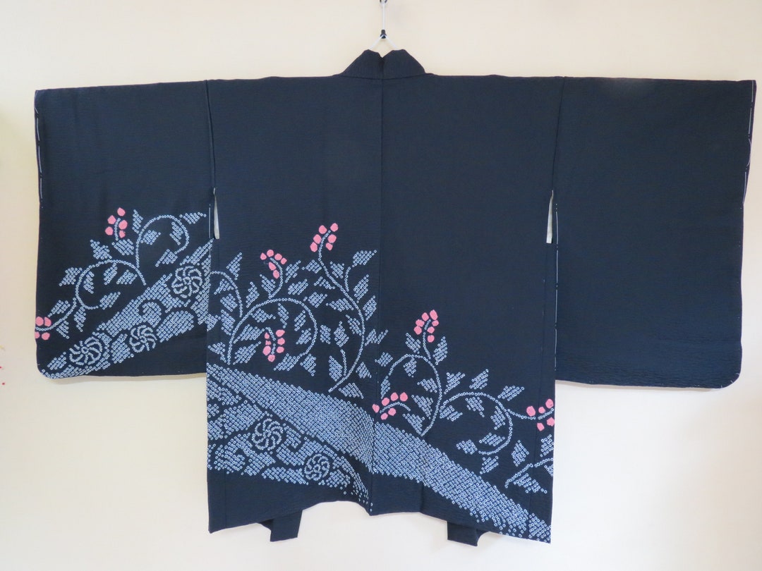 HAORI / SHIBORI / Vintage / Japanese Silk Haori / Kimono - Etsy