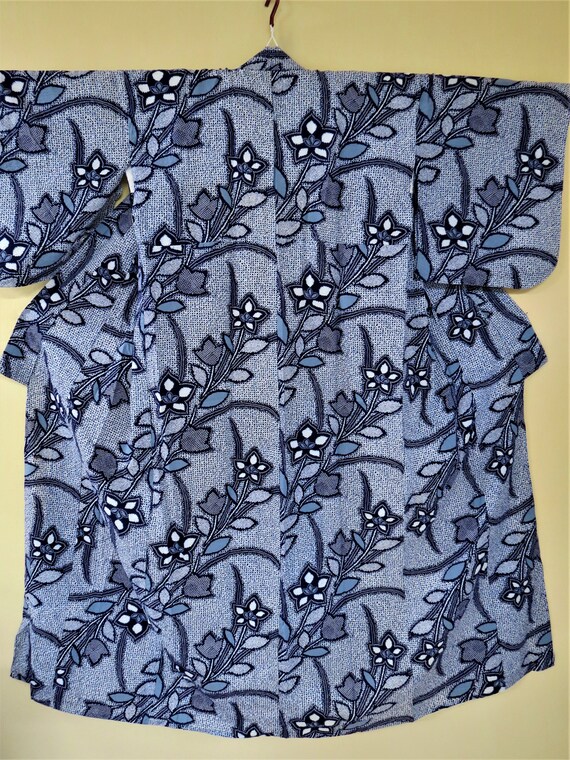 YUKATA / Kimono / Robe / Antique Japanese Cotton K