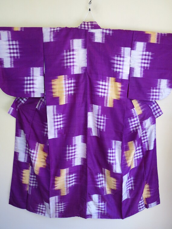 Kimono / Kasuri / Silk / Japanese Vintage Kimono /