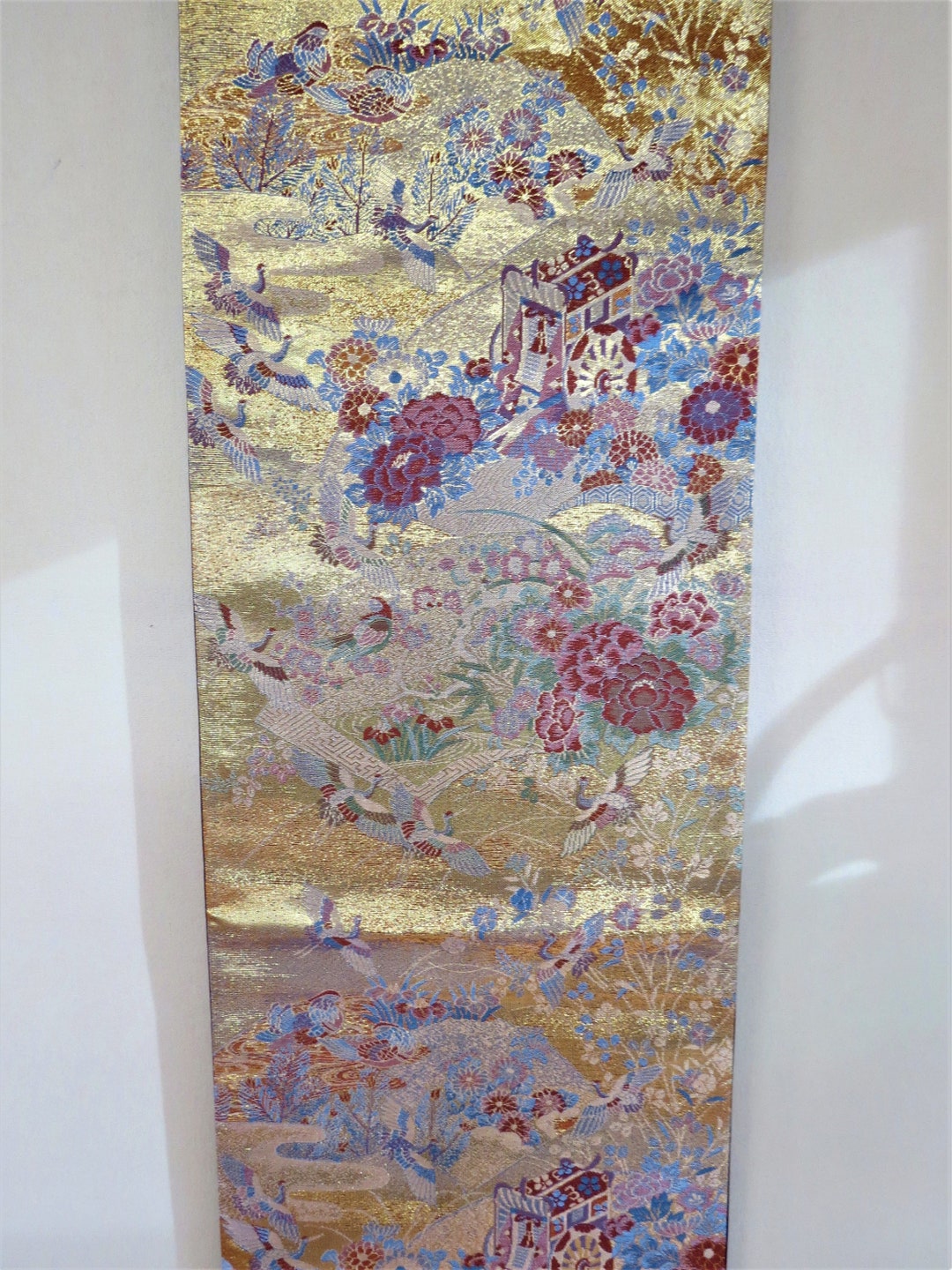 Obi TABLE RUNNER Vintage Japanese Silk Obi Belt Colorful Etsy