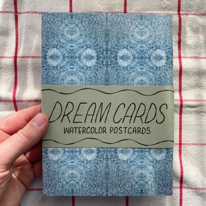 Dream Cards, cartões postais com padrão de aquarela, conjunto de 5, brilhante, 5" x 7"