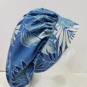 Light Blue Tropical/ Hawaiian Scrub/ Surgical Cap
