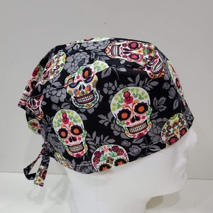 Men&#39;s Sugar Skull Scrub/ Surgical Cap