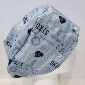 Nurse Appreciation Skull Scrub Hat, Surgical Cap, Scrub Cap, Surgical Hat, Euro Cap, Nurse Graduation Gift, Medical Cap