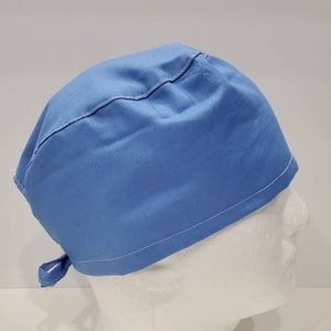 Men&#39;s Solid Blue Scrub/ Surgical Cap