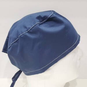 Men&#39;s Solid Dark Blue Scrub/ Surgical Cap