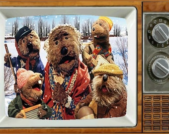 Emmet Otters Jug-Band Christmas TV Fridge Magnet 2" x 3" art Saturday Morning Cartoons Refrigerator nostalgic retro