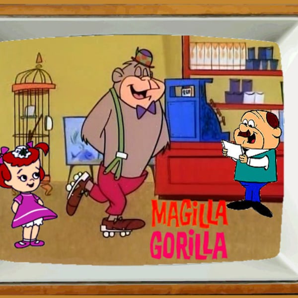 MAGILLIA GORILLA TV Fridge Magnet 2" x 3" art Saturday Morning Cartoons Refrigerator nostalgic retro