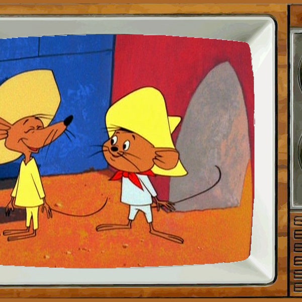 SPEEDY GONZALES TV Fridge Magnet 2" x 3" art Saturday Morning Cartoons Refrigerator nostalgic retro