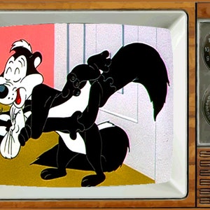 Pepé Le Pew TV Fridge Magnet 2" x 3" art Saturday Morning Cartoons Refrigerator nostalgic retro