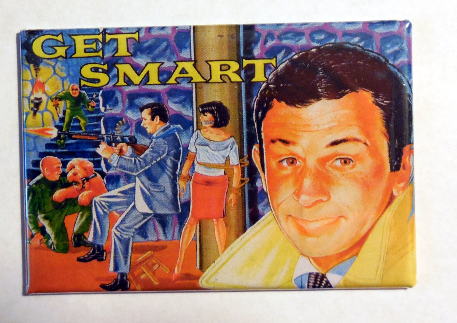 GET SMART Metal LUNCHBOX 2 X 3 Fridge Magnet Art Vintage Tv Show - Etsy