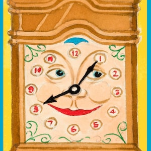 Captain KANGAROO GRANDFATHER Clock TV Fridge magnet 2&quot; x 3&quot; Saturday Morning Cartoons nostalgic retro  Refrigerator