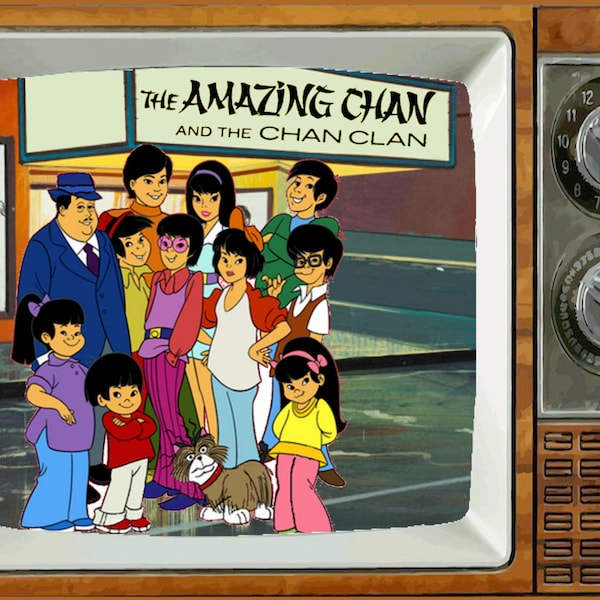 THE AMAZING CHAN & The Chan Clan Tv Fridge Magnet 2" x 3" art Saturday Morning Cartoons Refrigerator nostalgic retro