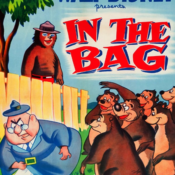 In The Bag movie poster Fridge MAGNET 2" x 3"  art Vintage J. Audubon Woodlore and Humphrey