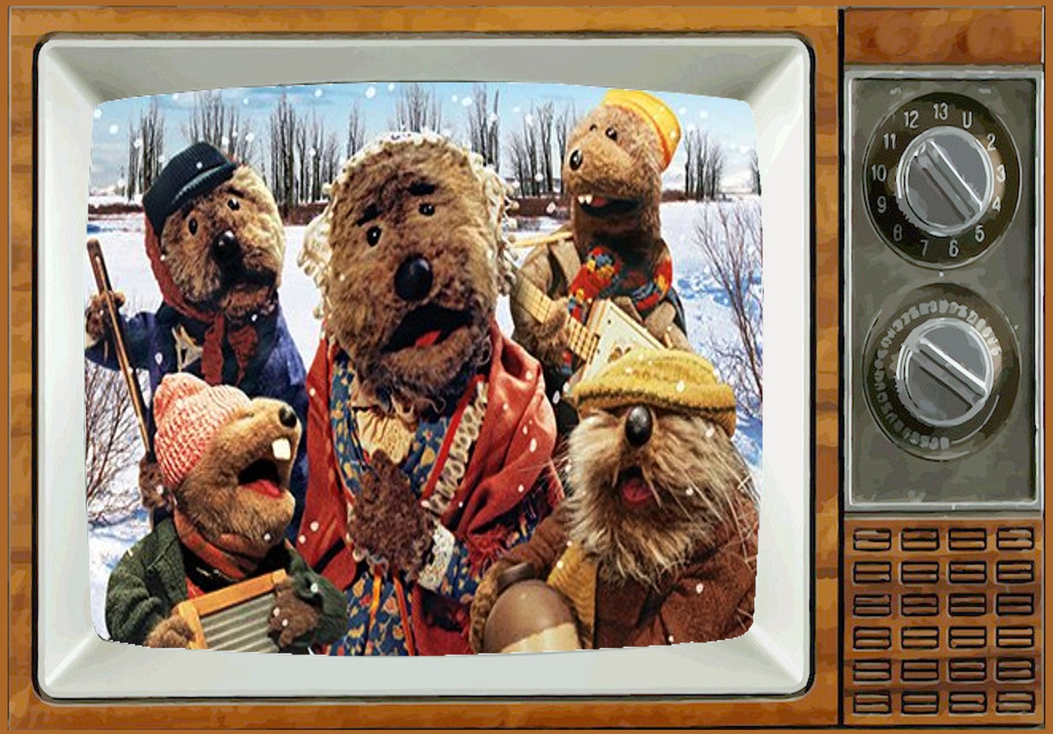 Emmet Otters Jug-Band Christmas TV Fridge Magnet 2" x 3" ar…