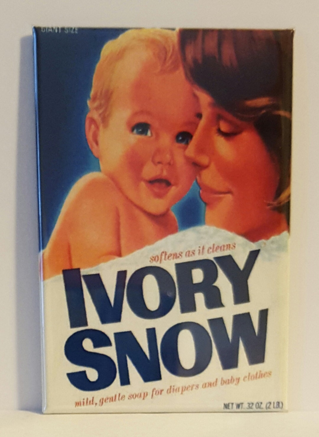 Ivory Snow Laundry Detergent 2 X 3 Fridge Art Vintage Etsy