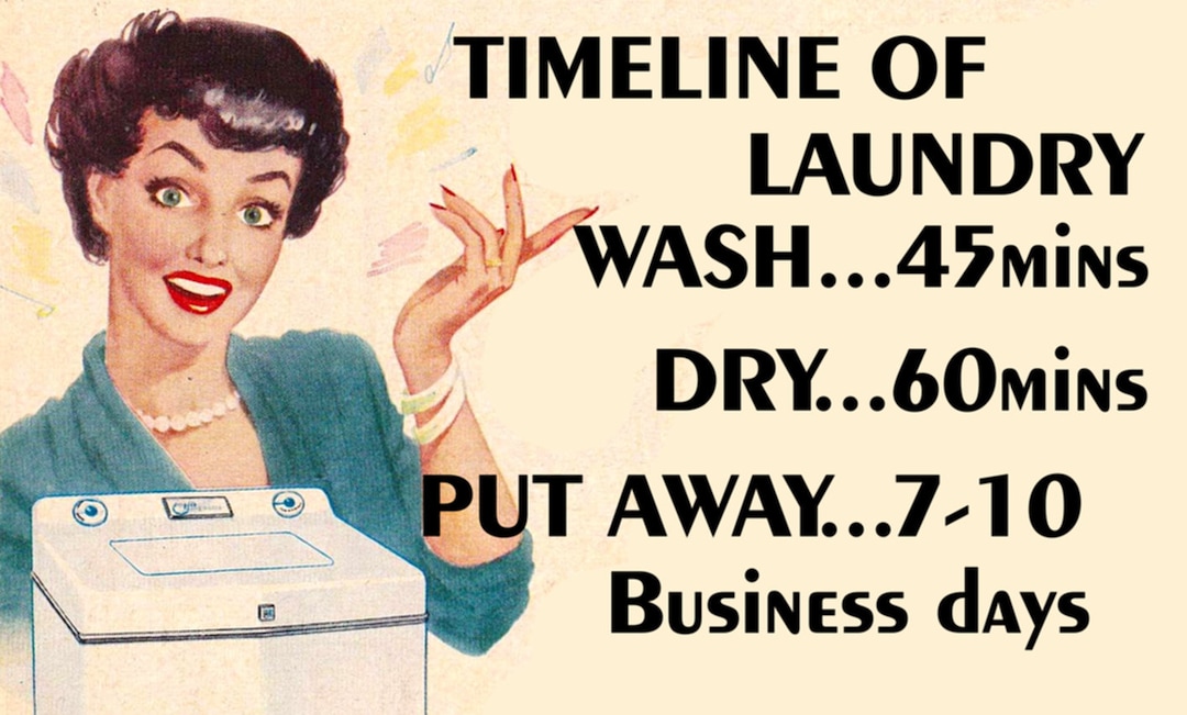TIMELINE of LAUNDRY Wash Dry Put Away 2 X 3 Fridge Etsy