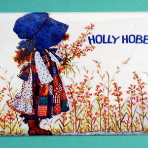 HOLLY HOBBY Metal Lunchbox 2" x 3" Fridge Magnet Art Vintage