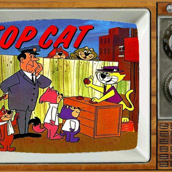 TOP CAT TV Fridge Magnet 2" x 3" art Saturday Morning Cartoons Refrigerator nostalgic retro