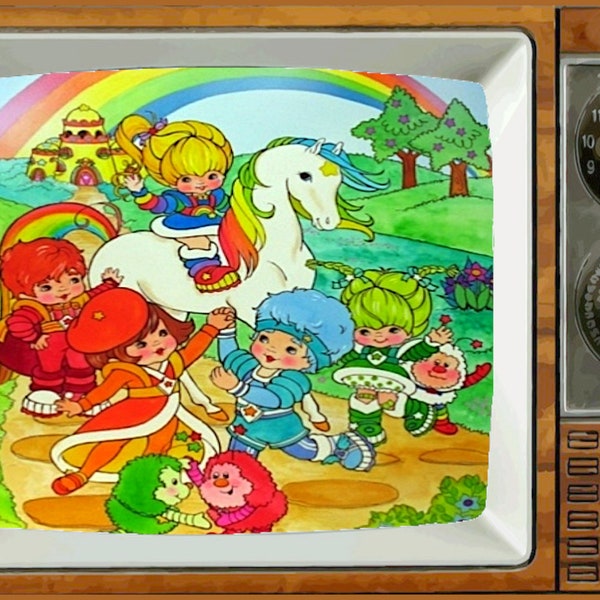 Rainbow Brite TV Fridge Magnet 2" x 3" art Saturday Morning Cartoons Refrigerator nostalgic retro