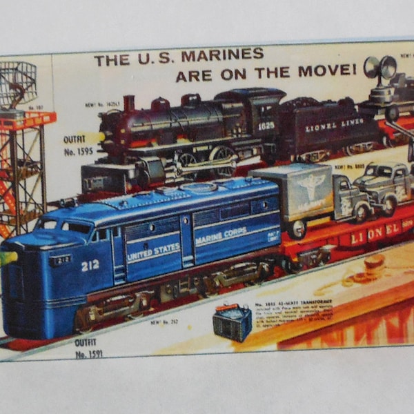 Vintage Lionel Train Art Etsy