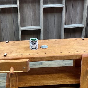 Miniature Paint Can, Dollhouse Tools, Diorama Tools, Miniature Garage Room Box, Mini Shop Tools, Dolls Paint Can