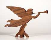 Herald Angel, Wood Angel, Christmas Angel, Angel Weathervane (Oregon Oak)