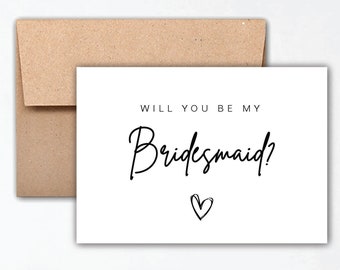 Bridal Party Proposal - Bridesmaid Proposal Card - Will You Be My Bridesmaid Card - Will You Be My Maid of Honor - How to Ask Bridesmaid