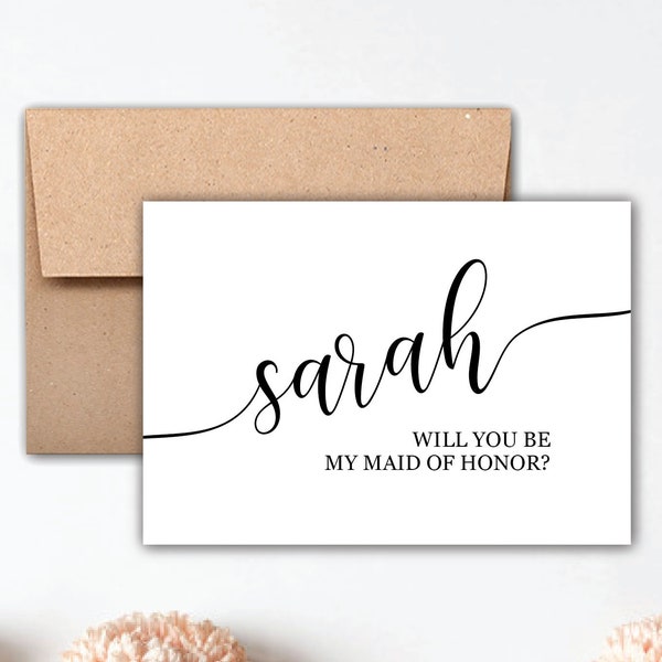 Bridal Party Proposal - Bridesmaid Proposal Card - Will You Be My Bridesmaid Card - Will You Be My Maid of Honor - How to Ask Bridesmaid