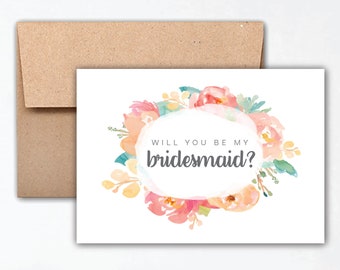 Bridal Party Proposal - Bridesmaid Proposal Card - Will You Be My Bridesmaid Card - Will You Be My Maid of Honor - How to Ask Bridesmaid