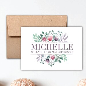 Will You Be My Bridesmaid Card - Bridal Party Proposal - Bridesmaid Proposal Card - Will You Be My Maid of Honor - How to Ask Bridesmaid