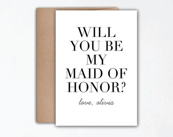 Bridal Party Proposal - Bridesmaid Proposal Card - Will You Be My Bridesmaid Card - Will You Be My Maid of Honor - How to Ask Bridesmaid