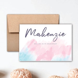 Will You Be My Bridesmaid Card - Bridal Party Proposal - Bridesmaid Proposal Card - Will You Be My Maid of Honor - How to Ask Bridesmaid