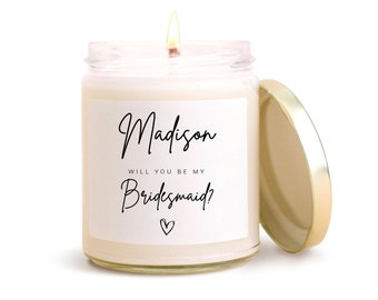 Will You By My Bridesmaid Candle Label - Candle Label Bridesmaid Proposal - Bridesmaid Proposal Candle Sticker - Bridal Party Candle Label