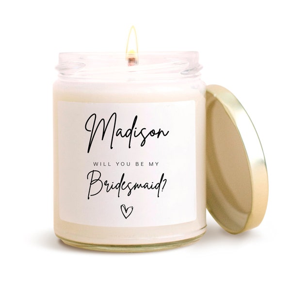 Will You By My Bridesmaid Candle Label - Candle Label Bridesmaid Proposal - Bridesmaid Proposal Candle Sticker - Bridal Party Candle Label