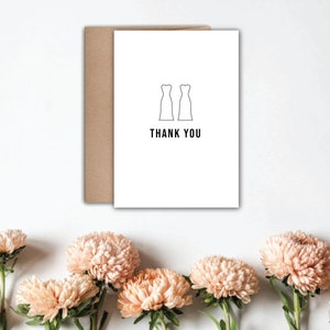Wedding Thank You Cards Two Brides Wedding Thank You Cards Two Grooms Wedding Thank You Cards Engagement Thank You Cards image 3