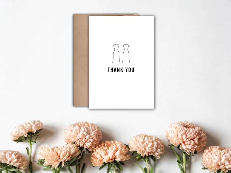 Wedding Thank You Cards Two Brides Wedding Thank You Cards Two Grooms Wedding Thank You Cards Engagement Thank You Cards image 3